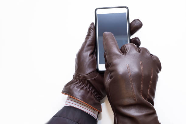 Brown leather gloves for women and men.