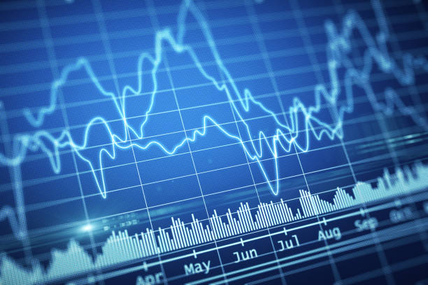 istock Abstract bright financial chart illustration. trading concept. 3d rendering 1195117800