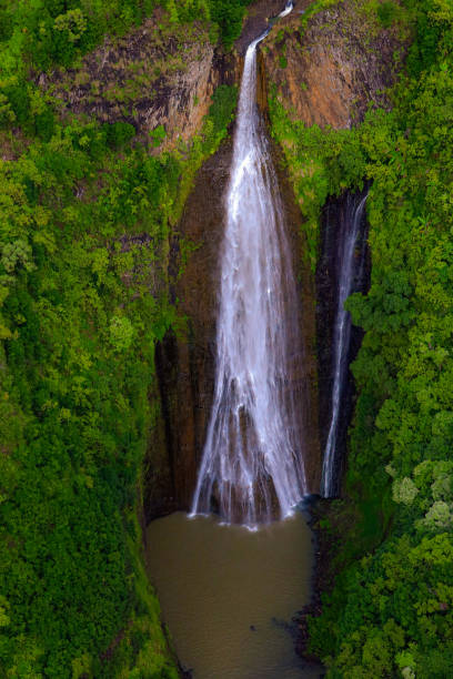 istock Waterfall and pool in Kauai 1195119929