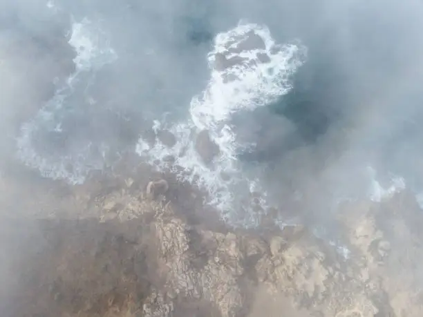 Photo of Aerial of Fog and Northern California Coastline