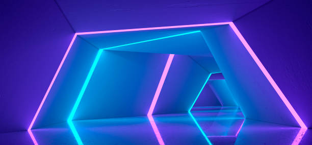 istock Futuristic Tunnel with Neon Lights 1195132735