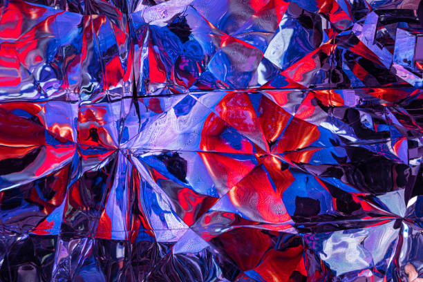istock Fantastical reflected in geometrical colourful patterns of infinity mirrors 1195133508