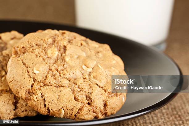 Oatmeal Cookies Stock Photo - Download Image Now - Baked, Black Color, Brown