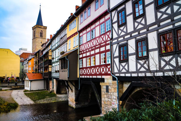 istock Merchants' bridge in Erfurt, Thuringia, Germany 1195137790
