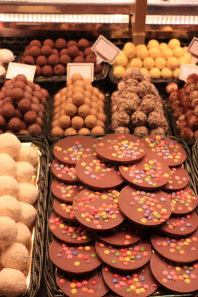 istock Chocolates at a market 1195140880