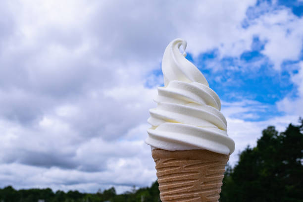 istock soft-serve ice cream in Hokkaido, Japan. 1195142696