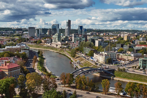 istock The Aerial View of Vilnius, Lithuania 1195158888