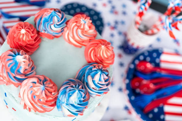 istock Cake, cookies, and fruit and vegetable snack tray 1195159177