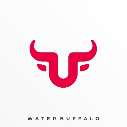 Water Buffalo Illustration Vector Template. Suitable for Creative Industry, Multimedia, entertainment, Educations, Shop, and any related business