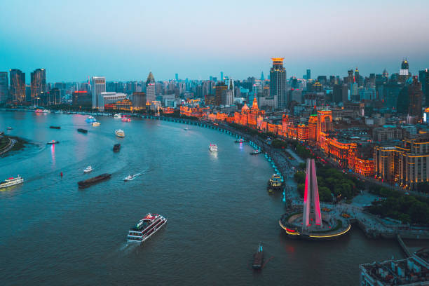 istock The Bund Shanghai at evening 1195166216