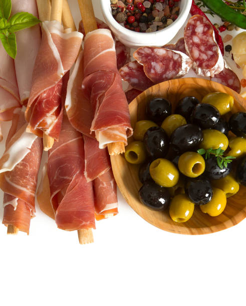 istock antipasti isolated on white background 1195168288