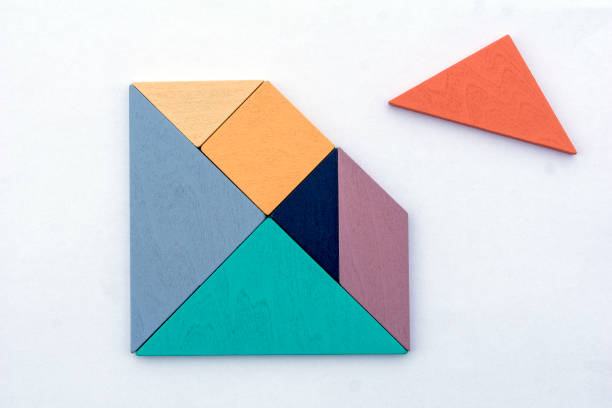 istock Tangram, Blocks on white background, concept of success 1195171752