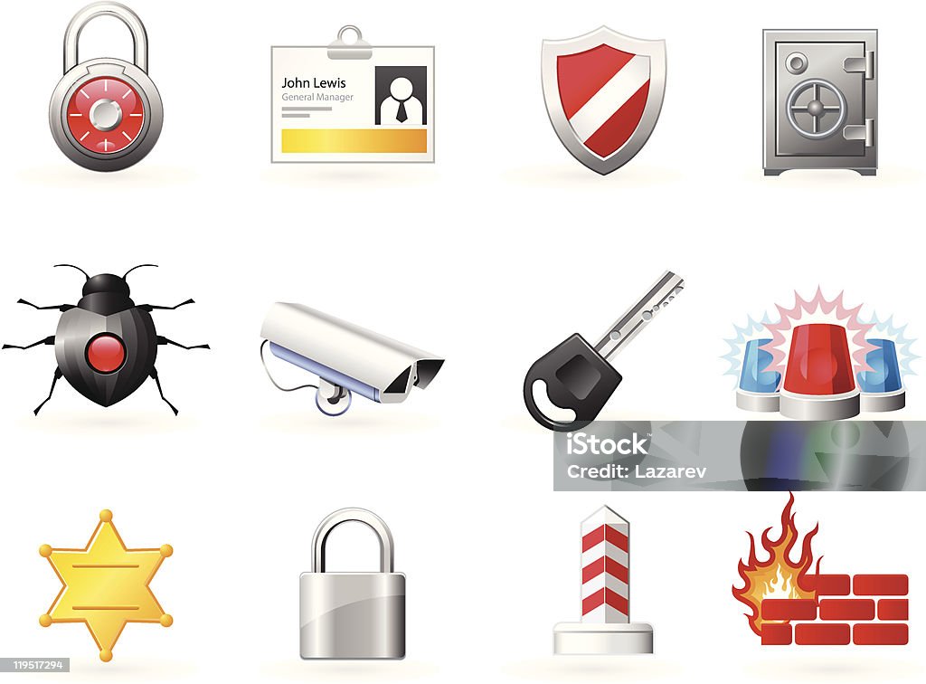 Iconos de seguridad y de seguridad - arte vectorial de Accesibilidad libre de derechos