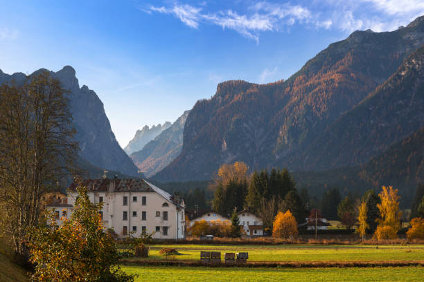 istock Idyllic scenery of Dolomites mountains at autumn 1195180506