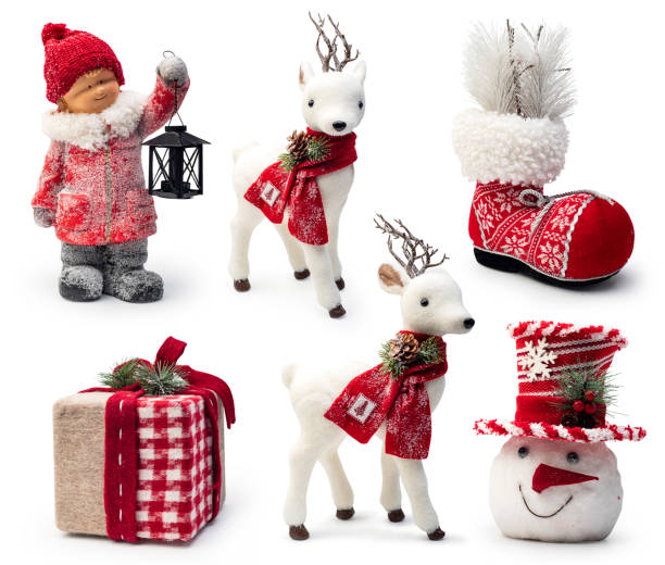 istock Set of Christmas decorative elements isoalted on white background,Clipping path included 1195182898