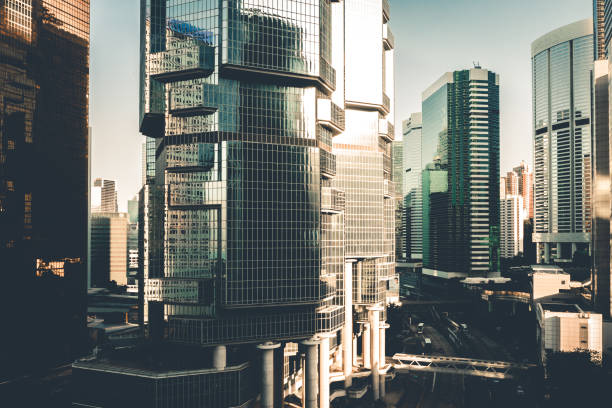 istock Drone View over in Central District, Hong Kong 1195183788
