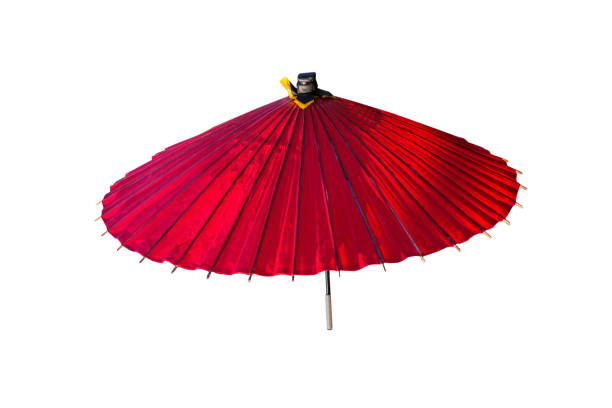 istock Japanese red umbrella isolated 1195188041