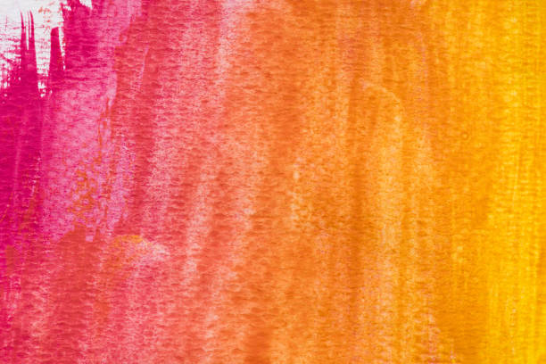 istock art painting pink with orange colour on white background 1195189980
