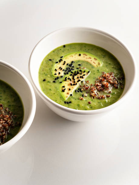 istock avocado soup,quinoa and avocado soup,spinach soup with avocado 1195191124