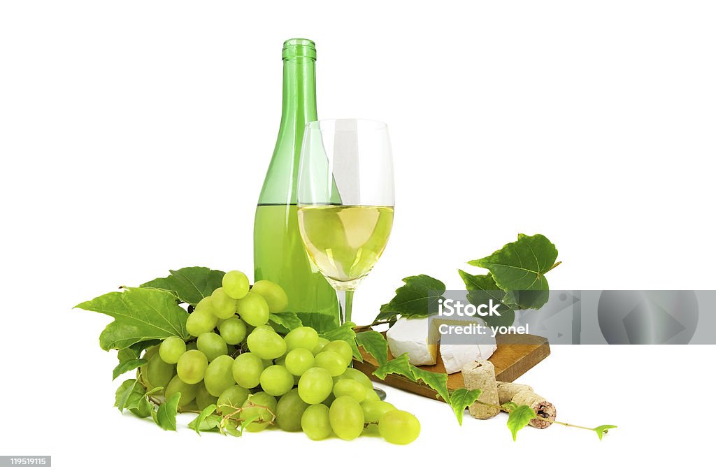 Asciugare con vino e uva e formaggio. - Foto stock royalty-free di Alchol