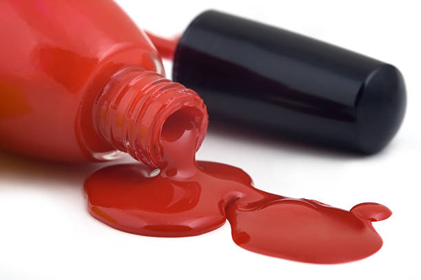 istock Poured nail varnish on white. Macro. 119519250