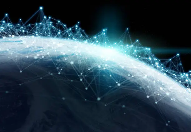 Photo of Global datas exchanges and futuristic connections system over the globe 3D rendering elements of this image furnished by NASA