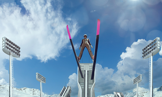 Ski jumping.