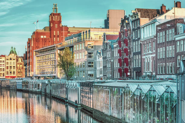 istock Amsterdam, Singel Canal, Flower Market 1195202657