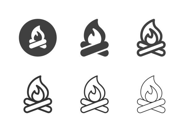 Bonfire Icons - Multi Series Bonfire Icons Multi Series Vector EPS File. Bonfire stock illustrations