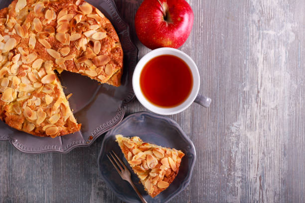 istock Apple and apricot cake 1195202711