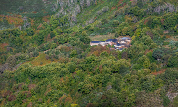 istock Old village surrounded by forests 1195203068