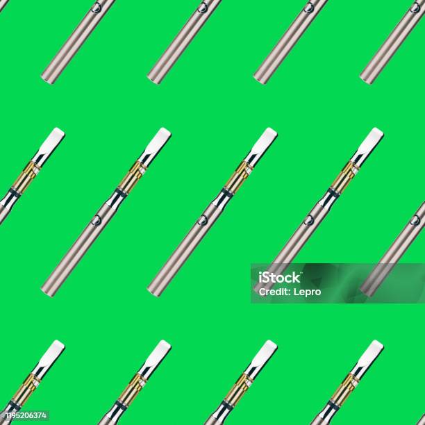 Vape Pen Mockup Infinite Pattern Stock Photo - Download Image Now - Electronic Cigarette, Pen, Cannabis - Narcotic