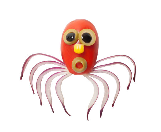istock Surprised jellyfish made with tomato and onion 1195213364