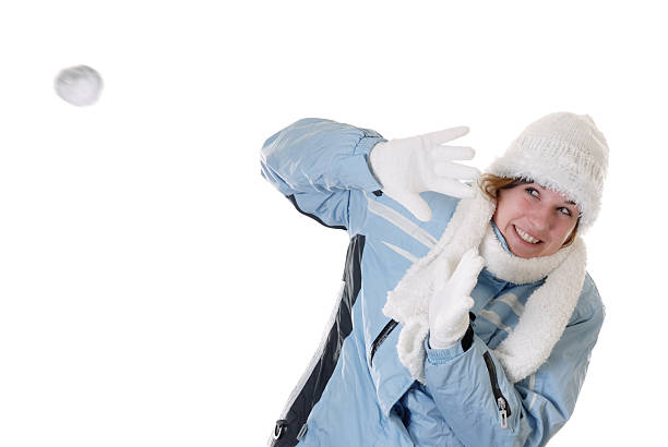 istock Winter fun snowball battle 119521393