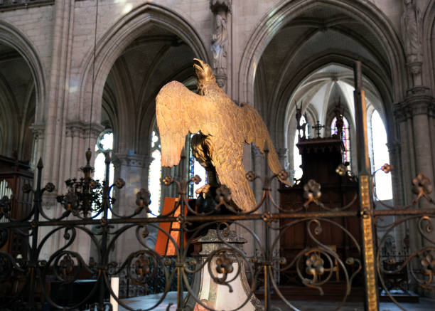 Sculpture of an eagle in a church of the Middle Ages