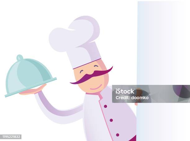 Illustration Of A Funny Italian Chef With Blank Board Stock Illustration -  Download Image Now - iStock