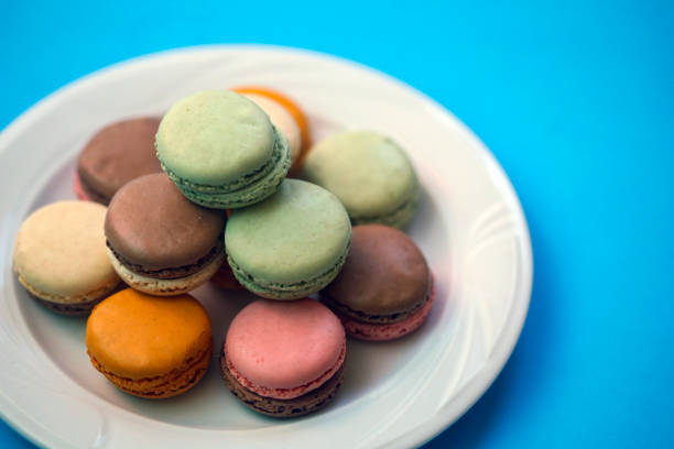 istock Colorful macaroons on a plate 1195225395