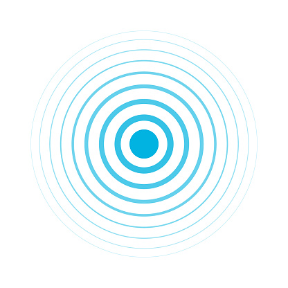 Radio signal, Blue rings - Sound wave