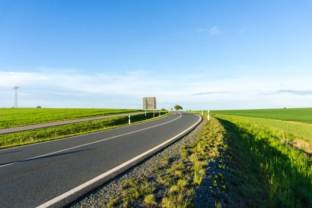 istock Country road with blue sky 1195237062