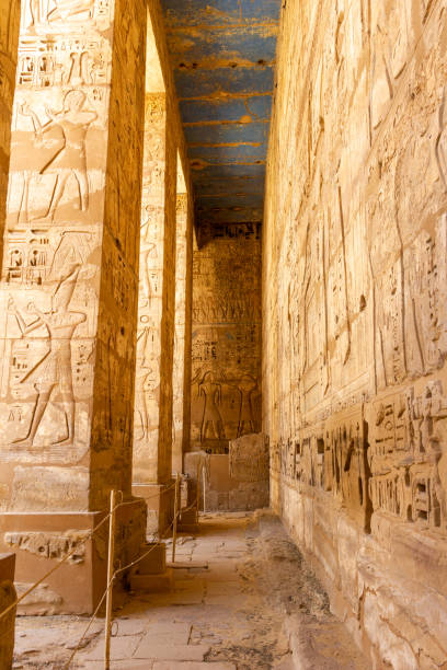 istock Hallway with square columns at Medinet Habu 1195237962
