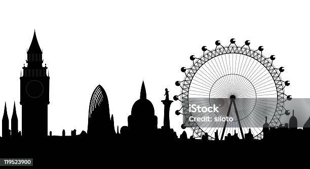 Skyline London Stock Illustration - Download Image Now - Millennium Wheel, Cut Out, Architecture