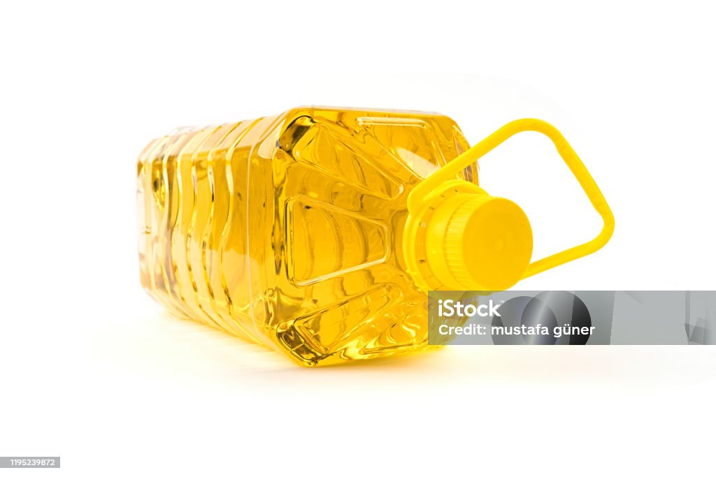 Olive oil plastic isolated on white background - Royalty-free Alimentação Não-saudável Foto de stock