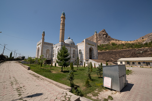 Osh, Kyrgyzstan, circa august 2019: Sulaiman-Too Mosque in Osh, Kyrgyzstan