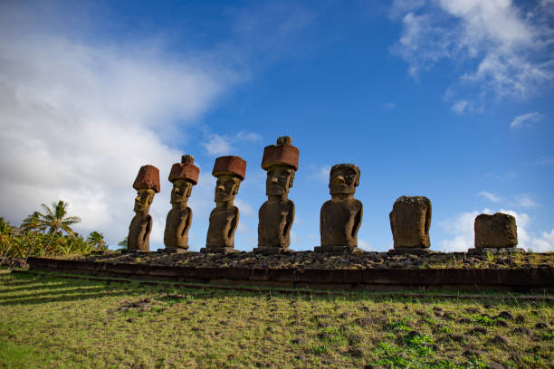istock Moai on Anakena Beach on Easter Island Rapa Nui 1195242542