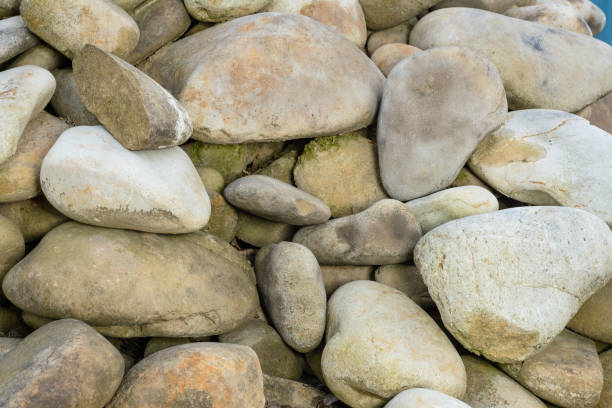 istock Big pile of gray stones, natural texture. 1195243789