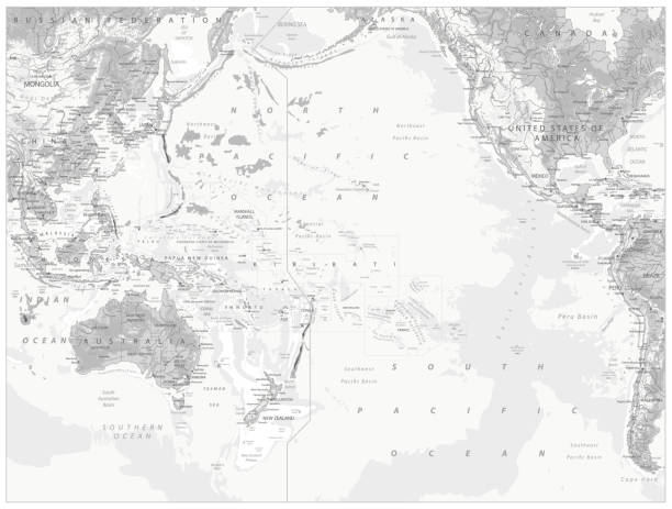 Pacific Map Draw 960+ Pacific Region Map Illustrations, Royalty-Free Vector Graphics ...