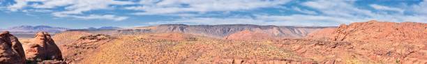 istock Red Cliffs National Conservation Area Wilderness and Snow Canyon State Park from the  Elephant Arch and bone wash Trail by St George, Utah in desert reserve. United States. USA. 1195247484
