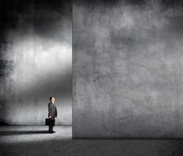 Small Businessman In Overwhelming Environment
