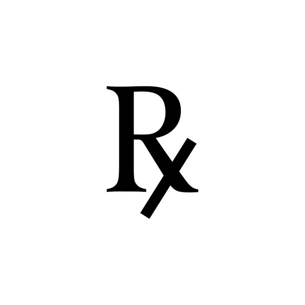 istock Sign of medical regular prescription receipt. Rx icon 1195260201