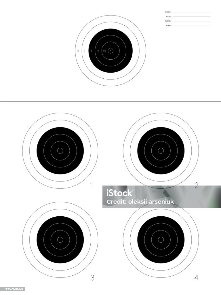 Add Circular Target Circular Target For The Shooting Practice And Competition Rounds On A ...